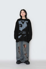 Face over long sleeve T