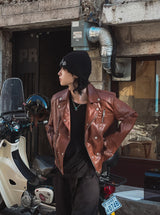 Siren biker leather jacket