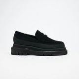 VATIC PENNY LOAFER Velvet penny loafers with 63mm internal and external height increase
