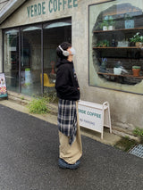 デビュー チェックレイヤード コットンパンツ 2C