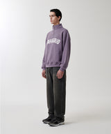 ARCH LOGO APPLIQUE HALF ZIP-UP SWEATSHIRT
