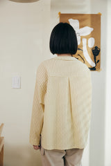 Stripe blouse / Yellow Beige
