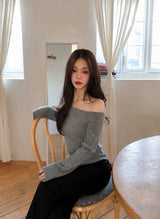 Romantic Warm Off Shoulder Raglan T-Shirt (4color)
