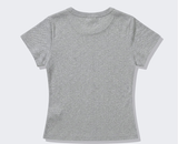 ストレッチコットンスリムショートスリーブTシャツ メランジ