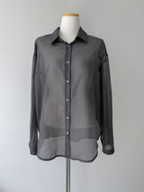 Ver Tencel See-through Loose Fit Shirt