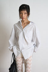 334 Oversized Striped Shirt (Ivory)