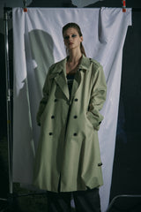 BALLOON TRENCH COAT -BEIGE