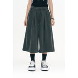 One-Tuck Pigment Bermuda Sweatpants - Charcoal