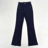 Selvedge denim spandex high waist bootcut pants (Denim)