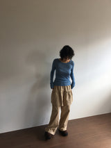 Wavy flare skirt pants (3color)