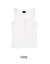 Olte Button Ribbed Sleeveless