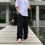 ワイビードクールアイスストリングピンタックワイドパンツ