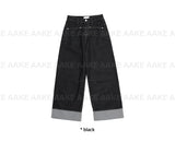 ROLL-UP WIDE DENIM