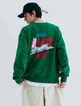 HEART RABBIT CREWNECK GREEN