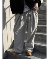 [Unisex] ディープタックワイドスウェットパンツ(3color)