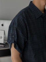 ASCLO Breeze Grid Roll Up Check Shirt (3color)
