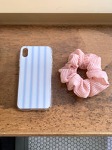 [MADE] stripe case jellhard case (rosy blue)