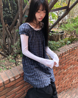 Moel Check Layered Mini Dress