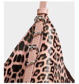 Star Keyring Leopard Print Oversized Tote Bag