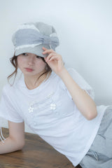 angel ribbon cap(gray)