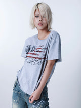 SEXXDEVIL "DESIRE" Flag Print T-shirt
