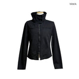 (2color) High-Neck Cut-Off Cotton Jacket
