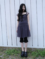 フラワー メッシュ ドレス(CHARCOAL)