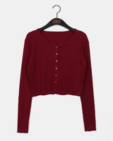Halve Twisted Round Knit Cardigan