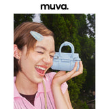 muva.本革 ミニ イヤホンポーチ 2WAY ショルダーバッグ