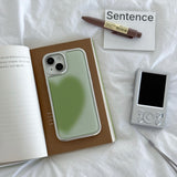 BIG HEART MATCHA Silver Epoxy Case