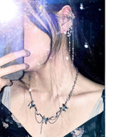 Flower drop ear cuff
