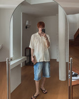 Frey Cutoff Cargo Denim Shorts