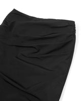 Draped Long Skirt _ BLACK