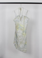 MARBLE SHIRRING DRESS