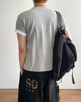 デュエット クロップ ロールアップ ショートスリーブ Tシャツ