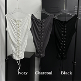 Curve islet sleeveless(3color)