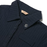 [LINE] Unbalanced Ribbed Polo T-shirt (3c)