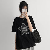 Star Love Printed Loose Short Sleeve Tee (4 colors)