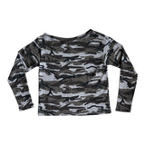 Camo off shoulder T