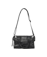 BELTED WASHING LEATHER MINI BAG (BLACK) F26QE991