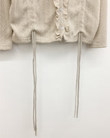 Punch Shirring Ruffle Cardigan (3color)