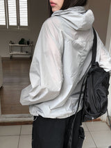 Fran Curved Two-Way Hood Windbreaker