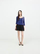Nue 2Way 3/4タイTシャツ プラム