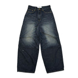 Back damage denim pants