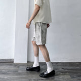 Mottled Wash Structured Shorts