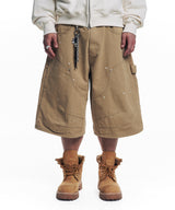 Double Knee Chino 8-Bermuda Pants - Beige