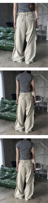 [Unisex] デザートベルトウォッシングカーゴパンツ(3color)