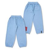 Applique STGM Pigment Washed Wide Jogger Pants Charcoal / Sky Blue