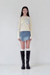 KIRSH PLAIN RIBBON CHERRY KNIT [IVORY]