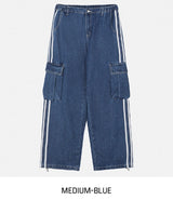 Elmo Side Line Cargo Denim Pants